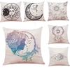 Home Decor Cushion Cover Sun Moon Pattern Throw Pillowcase Pillow Covers For Car