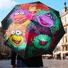 Muppet Show: Friendship Adventure Mini Five-Fold Lightweight Umbrella, Eight-Bone Frame, Perfect for Home Travel and Outdoor Use in Any Season