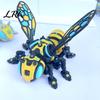 Декор стола Пчела, Механическая фигурка 3D-печати, Коллекционный киберпанк-орнамент Шершень с подвижными суставами, Игрушка для снятия стресса, Артикулированное насекомое