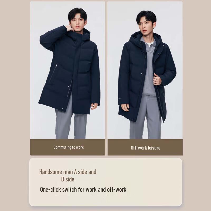 Bosideng Men's Classic Mid-Length Down Jacket