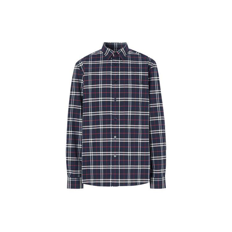 Burberry Хлопковая рубашка в мелкую клетку с эластаном 80186401