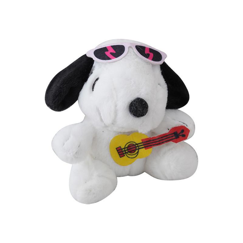 Плюшевая брелок-подвеска Snoopy с гитарой, наполненная мягким полипропиленовым хлопком, для детей и коллекционеров