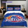 Detroit Pistons Basketball Team Logo Bedding(1 * duvet cover + 2 * pillowcase, without core) Soft and comfortable Bedding set Christmas birthday gift