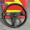 Italy Style v2 12.5inch 13inch 320mm Real Leather Car Steering Wheel JDM Racing Sport Drift Steering Wheel For Logo
