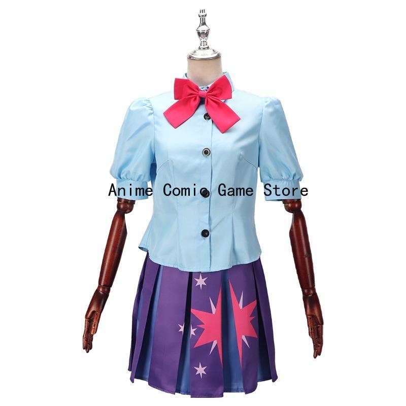 Twilight Sparkle Human Cosplay Costume Wig Anime Littlee Ponyy CosplayDress Halloween Carnival Party Outfits for Women