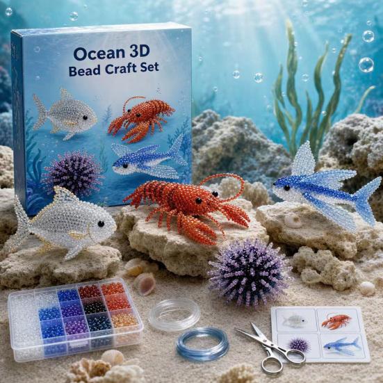 Набор для рукоделия Yousheng Tiny 3D с бусинами, Животные, Милый мини-набор для вышивки бисером Морская жизнь, Набор для создания поделок из бисера ручной работы для взрослых, Поделки
