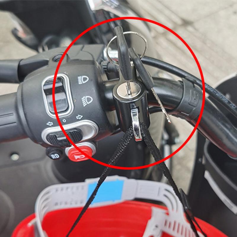 Motorcycle Helmet Lock Anti Theft Lock for Motorbike Bicycle Helmet Security Metal Locks Handlebar Mount Universal Helmet Locker