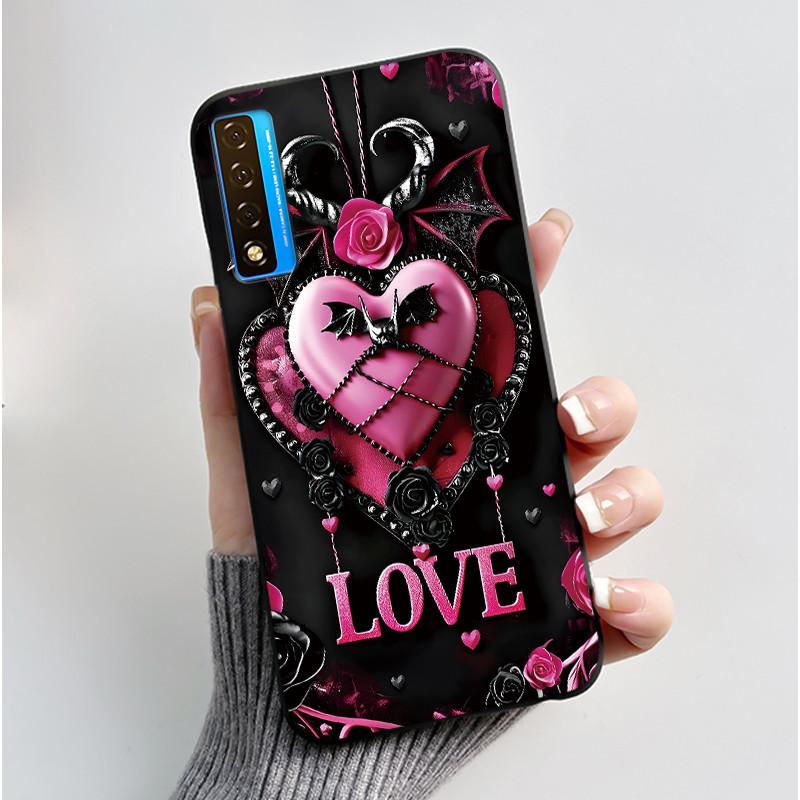 New Casing For TCL 20 5G 20S 20L 20L+ Flower Pattern Shockproof Cover For TCL 20 SE Fashion Cartoon Design Soft Black Case