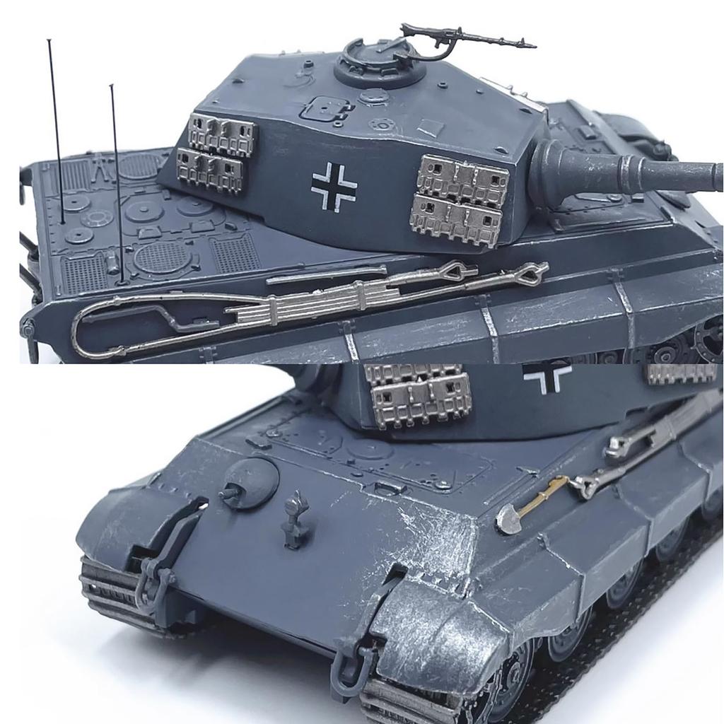 1:72 Alloy World War II German Berlin 1945 Tiger II Tank Military Tank Model Simulation Fighter Military Science Exhibition Model