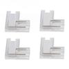 20Pcs FCOB COB Connector Transparent L Corner Shaped 8mm 0.31in 2 Pin V+v‑ Single Color LED Strip Connector