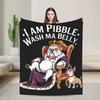 Super Warm Cute Pitbull Dog Airplane Travel Blanket for Girls Boys  Funny Animal Humor Throw Blanket Bedspread Cover