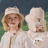 Wide Brim Children's Fisherman Hat Lightweight UV Protection Hat Cartoon Kids Sun Hat  4-8 Years