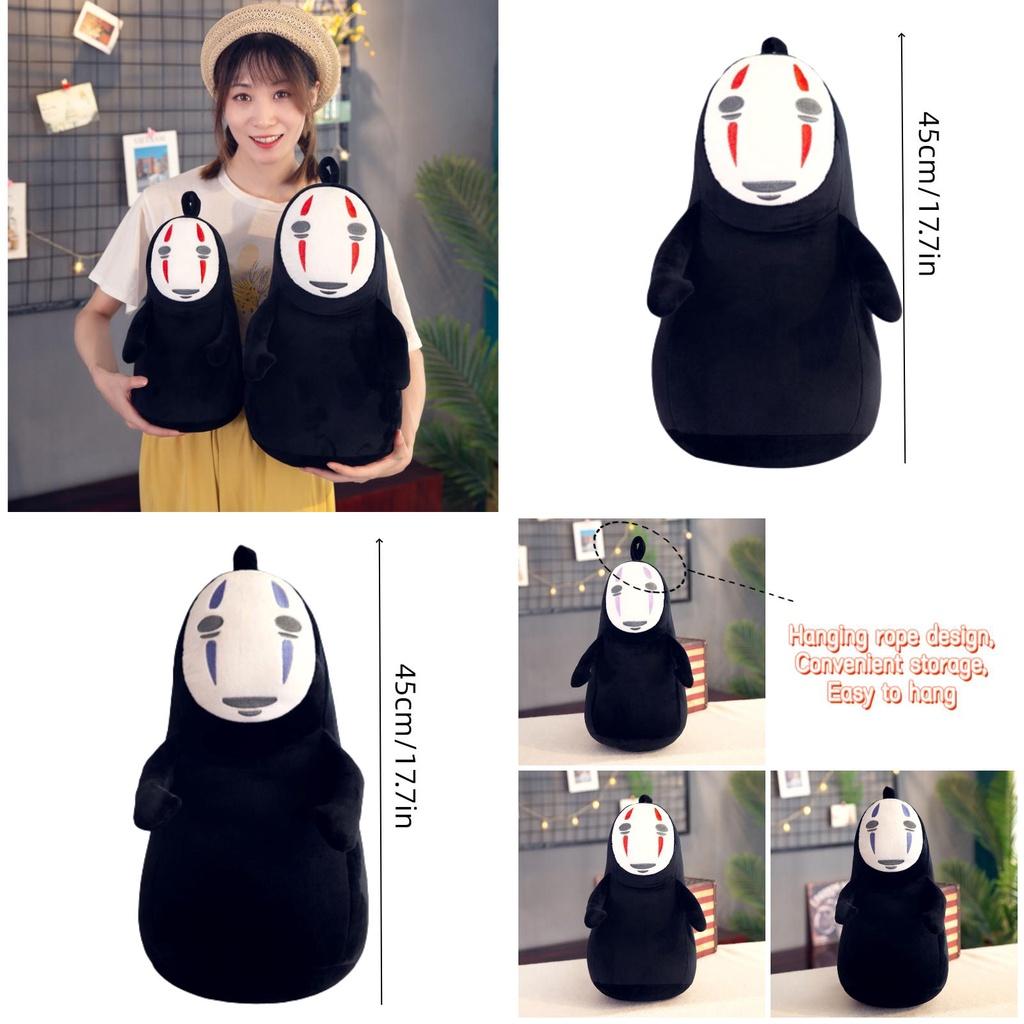 Soft Short Plush No Face Man Doll With Pp Cotton Filling Anime Character Toy Decor
