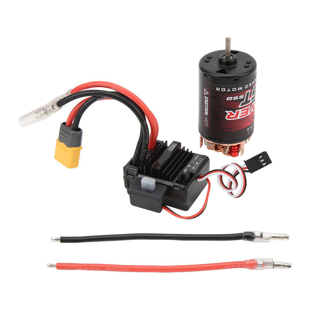 RC 3 Slot 550 Brushed Motor 35T with 80A ESC Combo Set for 110 112 RC Car Upgrade Parts