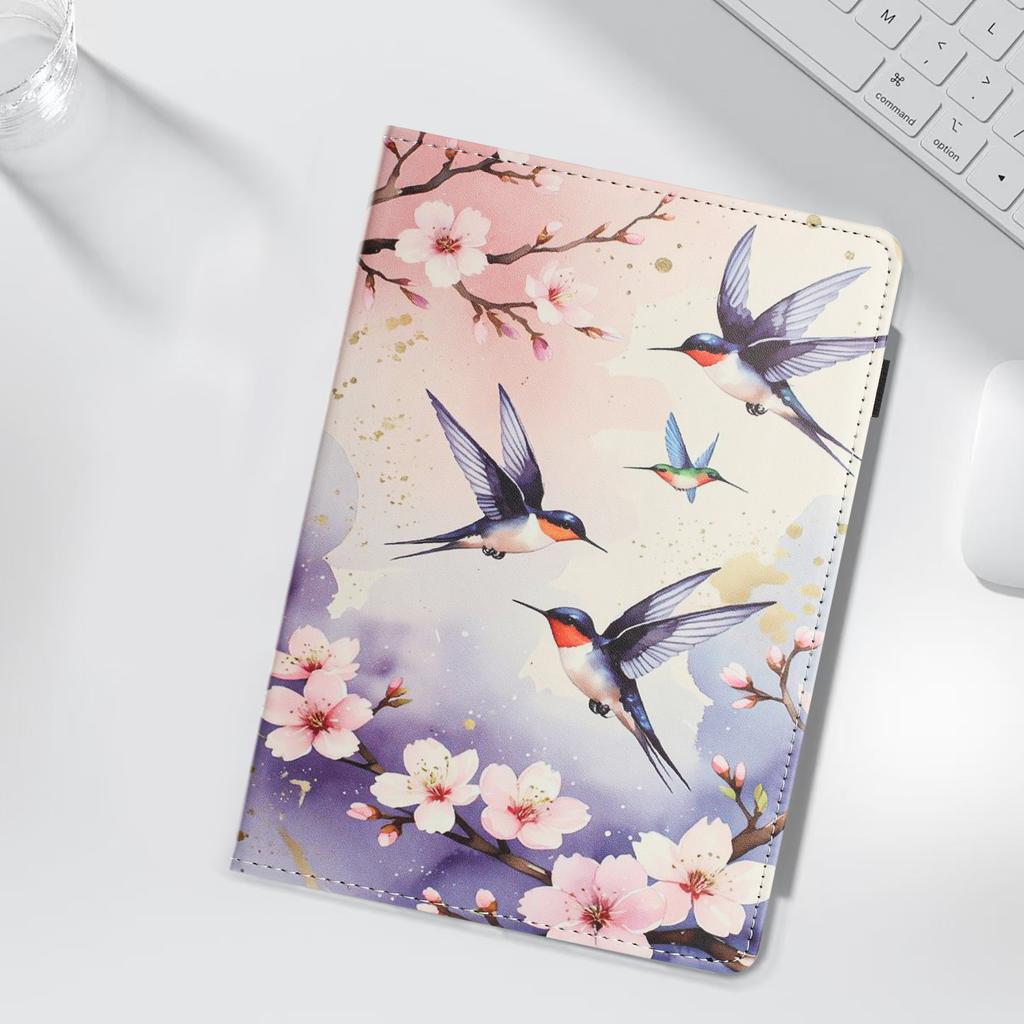 For Lenovo Tab M11 Tablet Case Litchi Texture Pattern Printing Leather Cover Auto Sleep/Wake with Card Holder