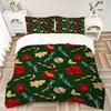 3pcs Christmas Holiday Gift Bedding Set with "Merry Christmas!" Design, Includes One Quilt Cover and Two Pillowcases (No Core)