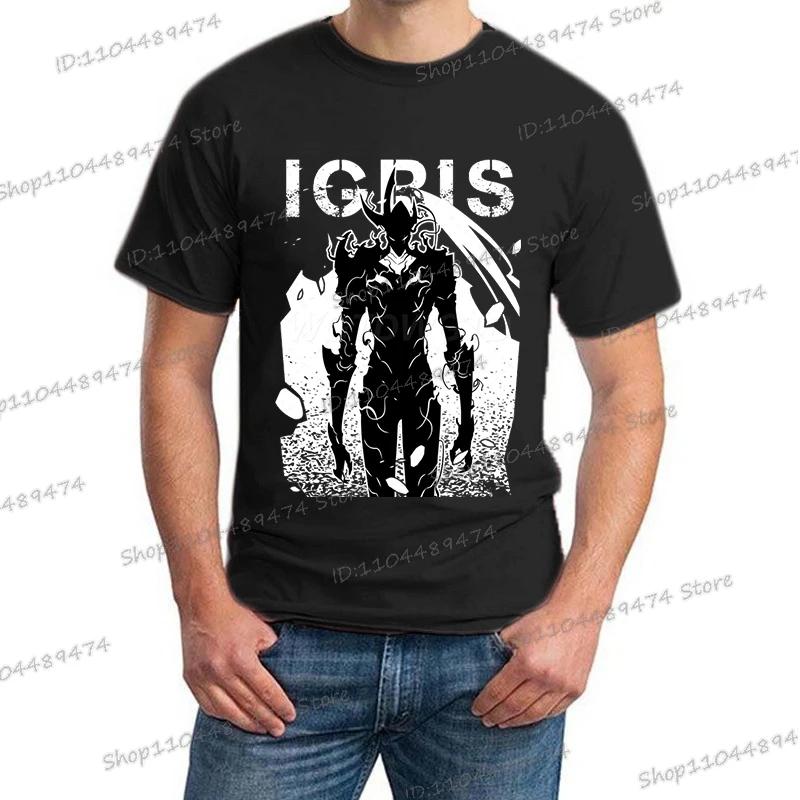 Новая летняя мужская футболка с аниме Solo Leveling, топы, с коротким рукавом, мужская футболка, модная уличная, унисекс, футболки Solo Leveling, одежда