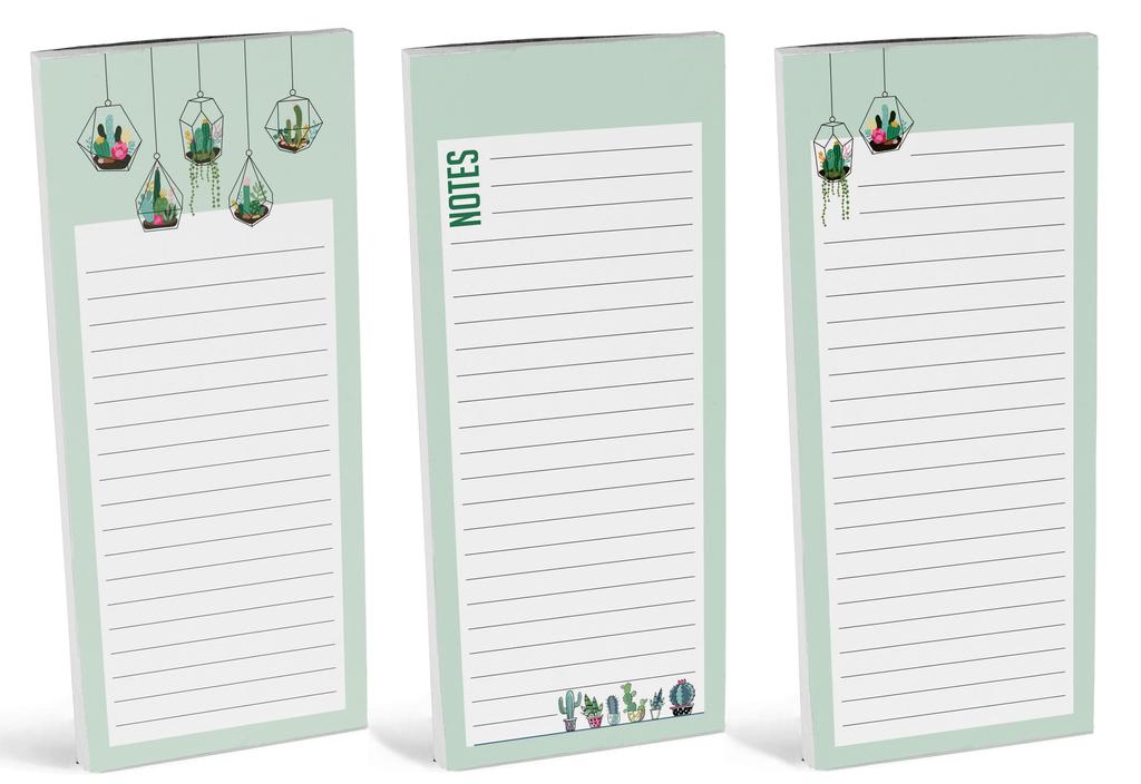 Inkdotpot Упаковка из 3 магнитных блокнотов для записей на холодильник - магнитные блокноты для записей на холодильник-  (50 листов