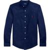 Polo Slim Fit Linen Long Sleeve Shirt Men Shirts Navy-Blue 710968925-002