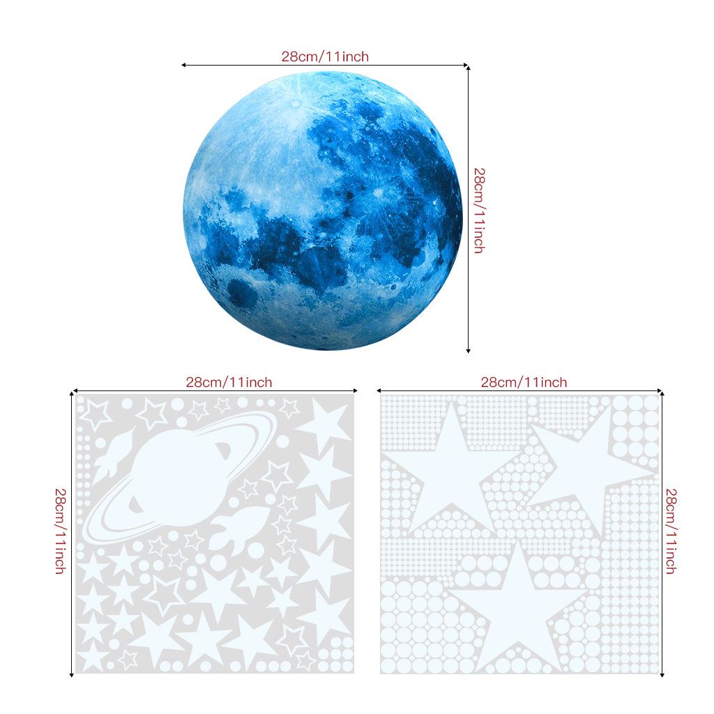 333 Glow-in-the-Dark Star and Moon Wall Stickers for Kids' Bedroom - Self-Adhesive Decor