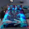Lion Duvet Cover Set Microfiber Couple Bedding Set For Boys Teens 3D Animal Print Comforter Cover African Wildlife Quilt Cover