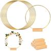 2/4/6pcs Metal Floral Hoop Wreath Macrame Craft Hoop Rings for DIY Wedding Wreath Table Decor Christmas Home Wall Hanging Craft