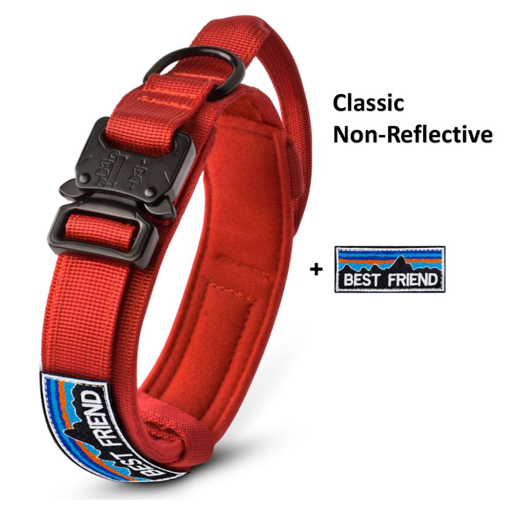 Прочный ошейник для собак, регулируемый, толстый, тактический, военный, тренировочный ошейник и поводок для собак с ручкой для средних /больших/ k9 /крупных собак