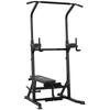 Pull Up Station with Adjustable Weight Bench, Dip Station and Barbell Rack, Multi-Function Power Tower Free Standing Pull Up Bar for Home Gym