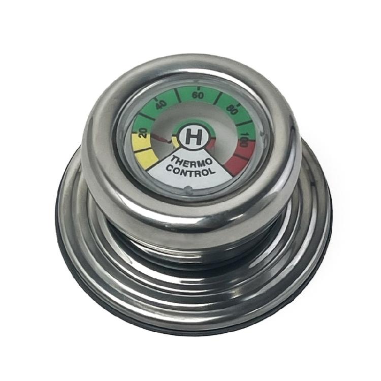 Ручка для крышки из нержавеющей стали со встроенными термометрами, термостойкая конструкция, быстрая сборка для кастрюли