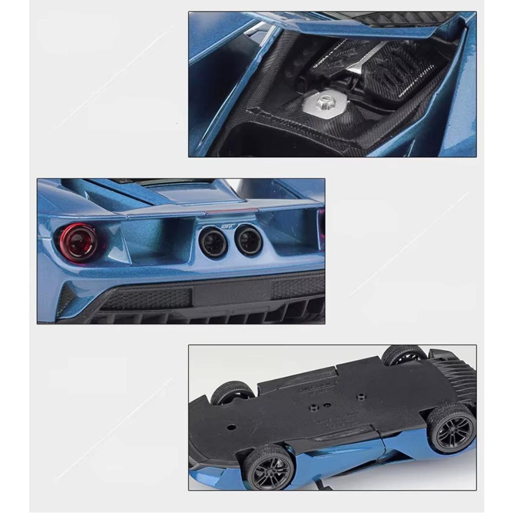 Welly 1/24 Ford GT 2017 Суперкар Модель автомобиля из сплава Литые игрушечные транспортные средства Моделирование Хобби Коллекционные игрушки для автомобилей Подарок на день рождения для детей