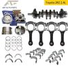 2RZ Engine Kit: Crankshaft, Connecting Rod, Piston, Bearings for Toyota 2.4L