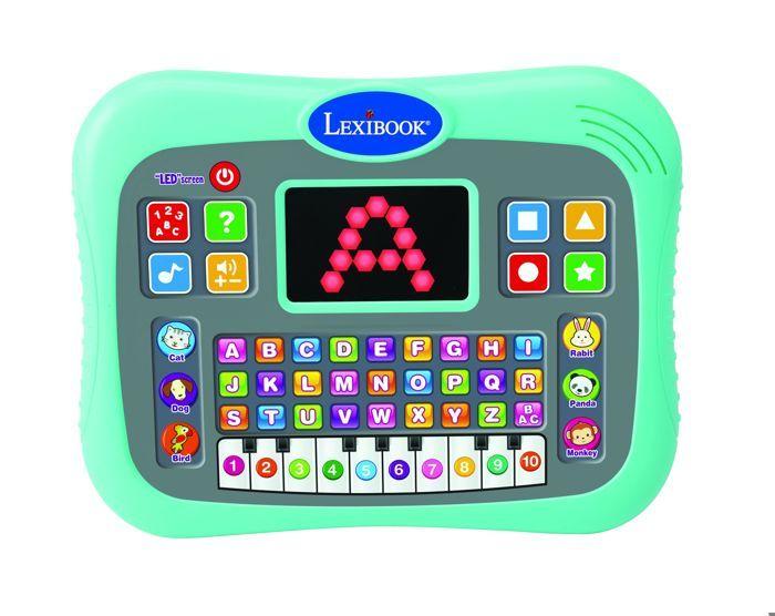 Lexibook, Tablette Parlante Éducative, Anglais/Français, Alphabet, Chiffres, Animaux, Piano, Modes quiz interactifs, Des 3 ans