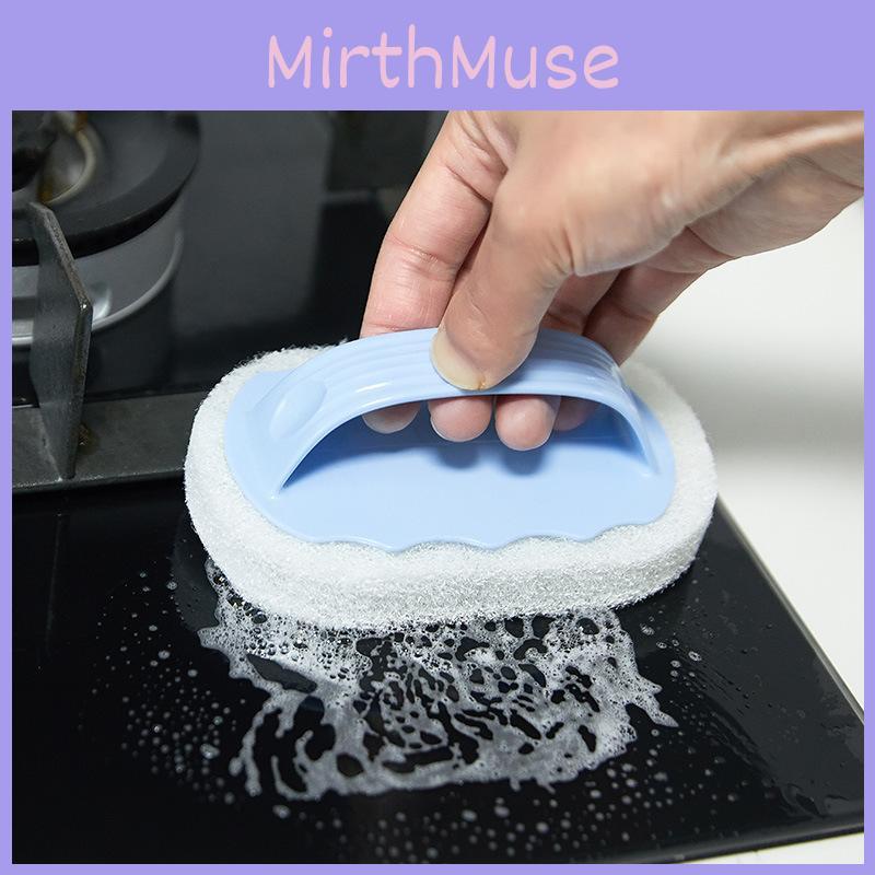 Thick Sponge Bath Scrubber With Comfort Grip For Tile And Tub Cleaning