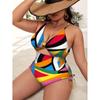 Plus Size Sexy Swimsuit One Piece High Cut Swimwear Women Push Up Bodysuits Summer Bathing Suit Women Monokini Tankini
