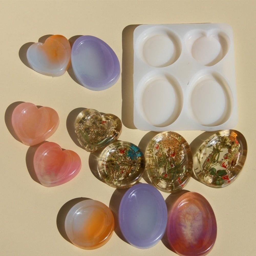 Silicone Pocket Stone Mold Four Designs Resin Silicone Mold Stress Relief Mold DIY Crafting