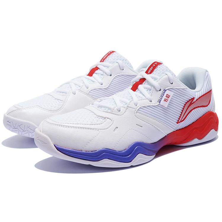 Li Ning 2 Текстиль, Синтетическая кожа Удобная амортизация Нескользящая Устойчивая к истиранию Низкие Бадминтонные кроссовки AYTS016-8