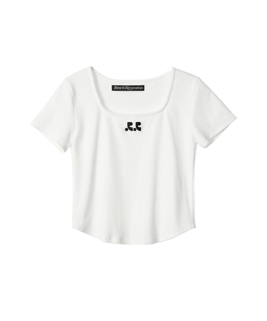 REST&RECREATION Rr Square Neck Top - White