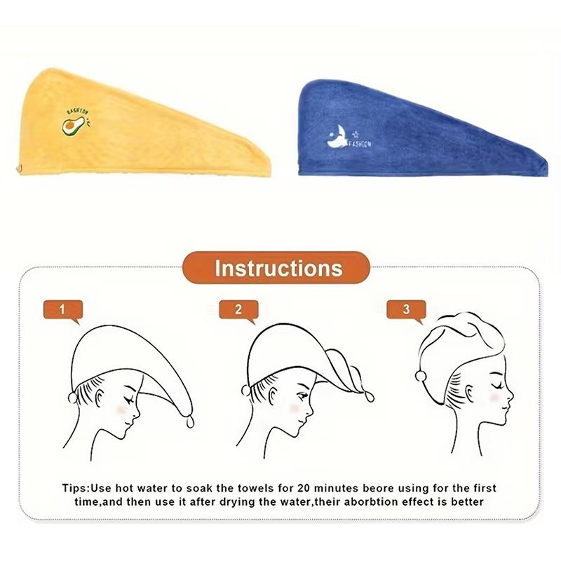 Быстросохнущая Супервпитывающая Шапочка-полотенце из Кораллового Вельвета для Сушки Волос, Шапочка для Ванны с Пуговицей для Спа, Красоты, После Купания и Ухода за Волосами