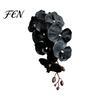 Realistic Artificial Plant for Holiday Decorations Phalaenopsis Silk Orchid Flower Home Decor, Velvet Lifelike Orchids Decor Tabletop Centerpiece,