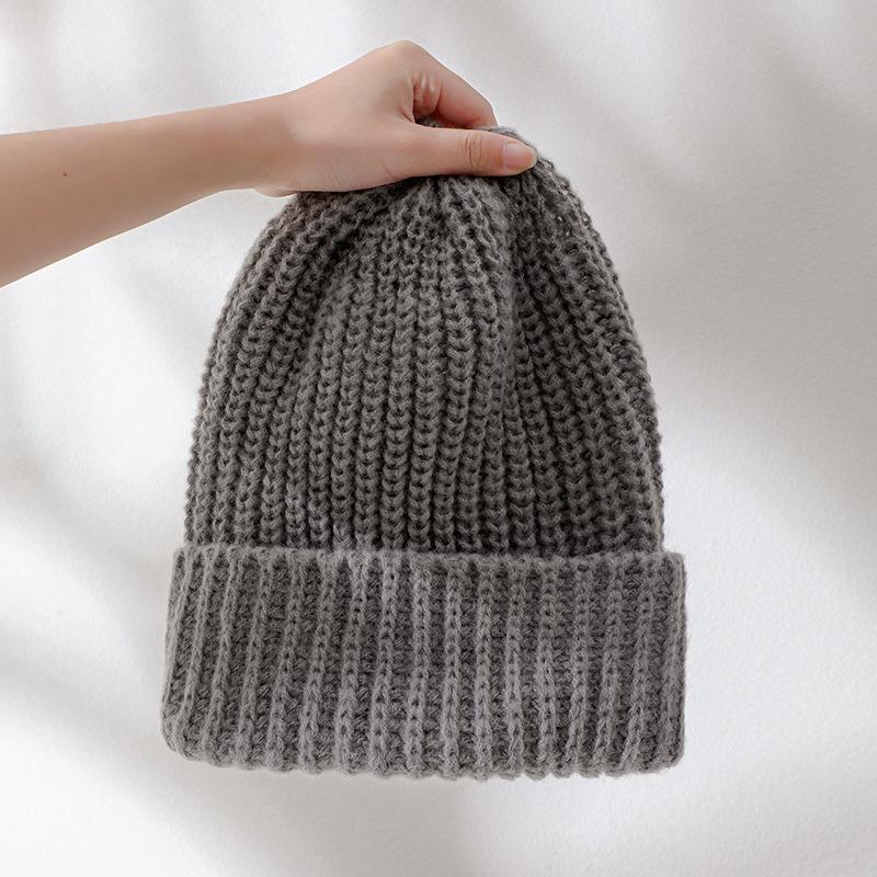 Japanese and Korean Style Couple's Slouchy Hat Men and Women Autumn and Winter Warm All Match Loose Fit Knit Woolen Hat