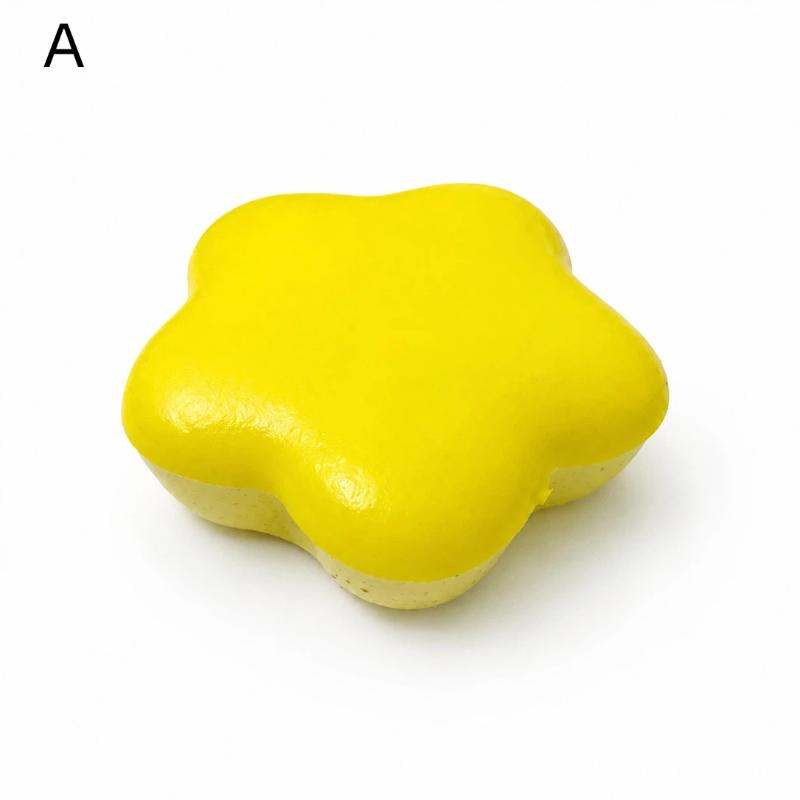 Желтая Звезда Сенсорная Игрушка-Антистресс 1 шт. Медленно Поднимающаяся Мягкая Сжимаемая Игрушка для Снятия Стресса для Детей Рождественский Маленький Подарок