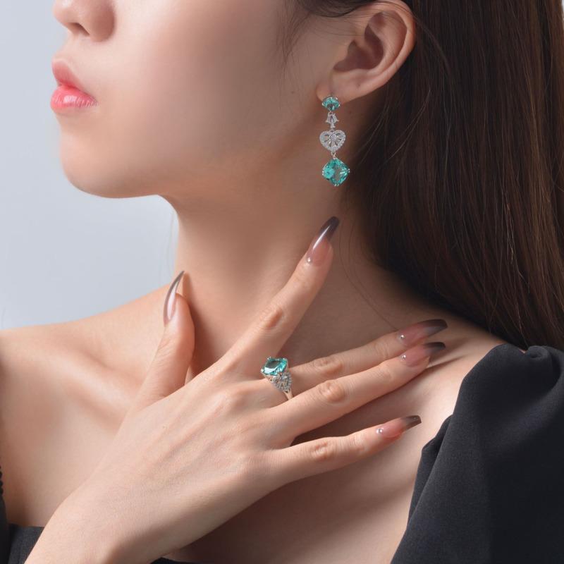 Gica Gem из стерлингового серебра 925 пробы в форме подушки 10*10 элегантные роскошные серьги-капли для женщин изысканные лаконичные шикарные ювелирные изделия высокого качества подарок на День святого Валентина