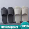 Fashion 10 Pairs Disposable Slippers Men Business Travel Passenger Shoes Home Soft Slipper Hotel Beauty Club Washable Shoes Slippers