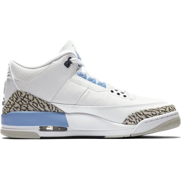Мужские кроссовки Air Jordan 3 Retro UNC сине-белые Valor-Blue CT8532-104