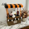 Resin Collectibles for Festival Halloween Ghost Figurine Spooky Cart Statue Ornaments Home Garden Decor Table Centerpiece Festive Party Decoration