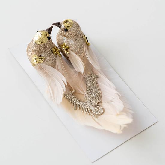 1 пара рождественских украшений, имитация пены, перья, дизайн с бусинами, украшение для рождественской елки, праздничная атмосфера, подарок своими руками