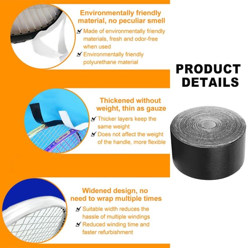 5m Tennis Racket Head Tape Tennis Racket Grip Tape Tennis Racket Tape Racket Head Protections Tape Tennis Wrap Grip Tape