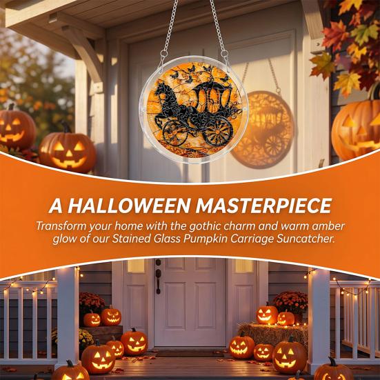 yangyizhi Halloween Acrylic Puzzle Suncatcher Window Hanging,7.87 Inch Sun Catcher Decoration Ornament, Ideal for Gifting and Home Decor
