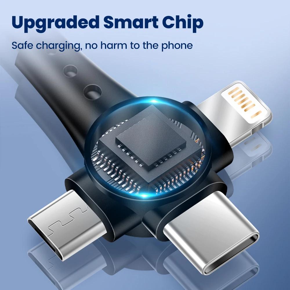 Кабель для быстрой зарядки мобильного телефона 120 Вт 3-в-1 Сверхбыстрая зарядка Пружинный выдвижной кабель для передачи данных для iPhone Huawei Xiaomi Кабель USBC