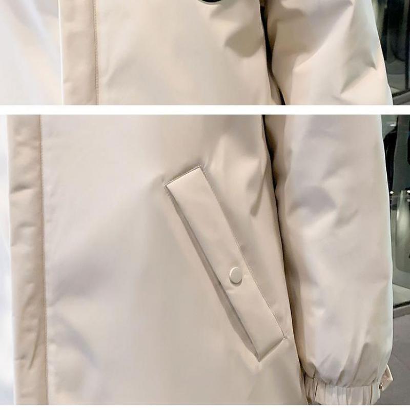 Зимняя корейская свободная длинная куртка с хлопковой подкладкой, утепленная повседневная женская парка с широкой талией